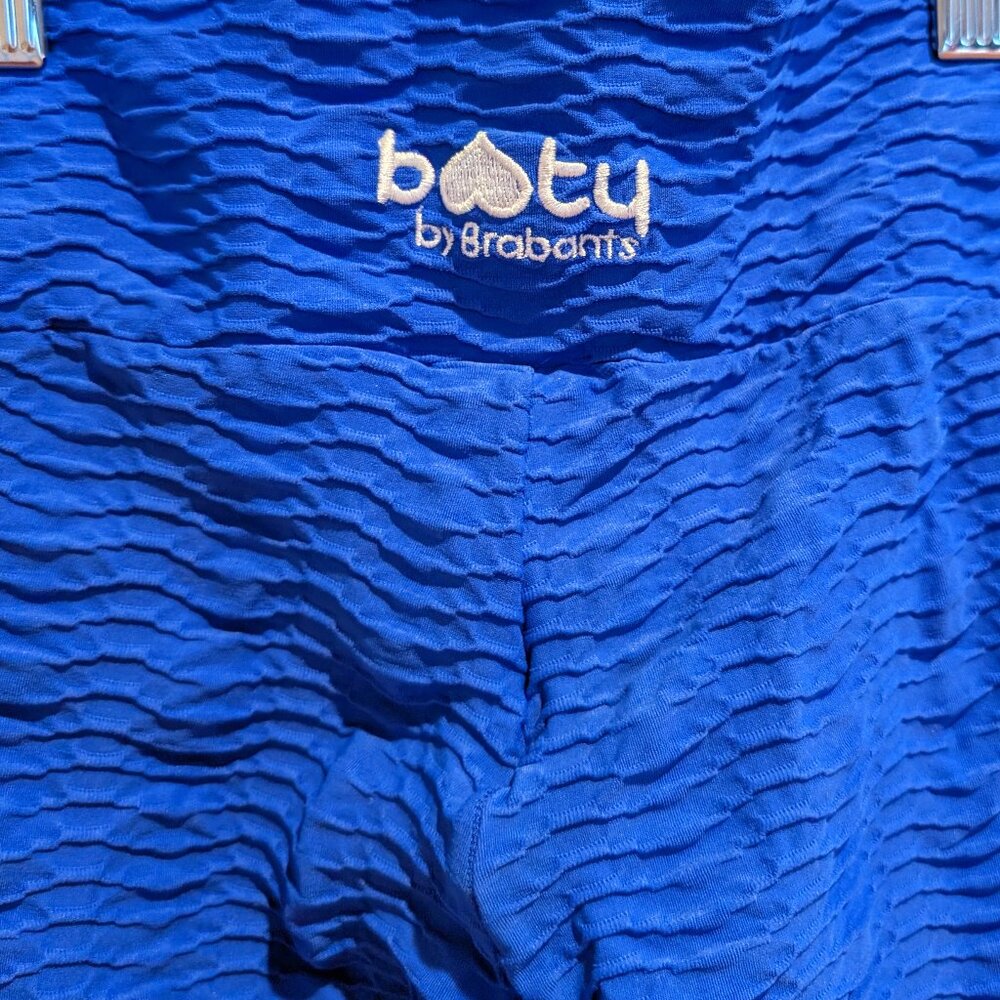 Bright Blue Booty by Brabants Croco Skin Seamless Workout Leggings One Size